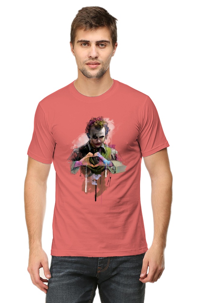 Unisex Round Neck Half Sleeve Superhero Joker T Shirt