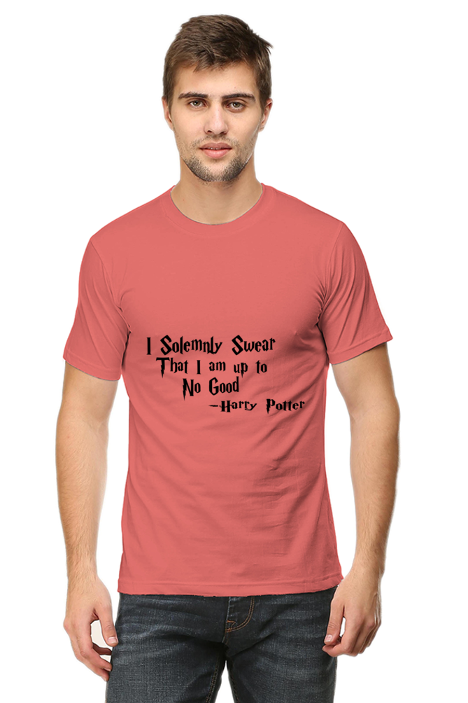 Unisex Round Neck Half Sleeve Quotes I Solemnly T Shirt