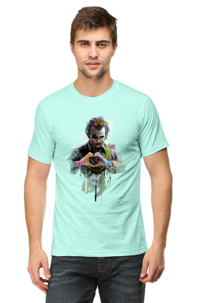 Unisex Round Neck Half Sleeve Superhero Joker T Shirt