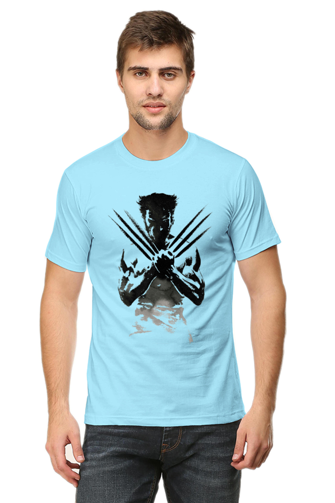 Unisex Round Neck Half Sleeve Superhero Wolverine 2 T Shirt