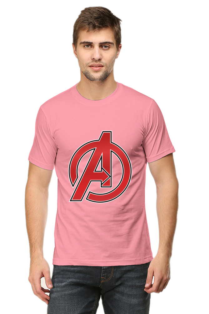 Unisex Round Neck Half Sleeve Superhero Avengers Logo T Shirt