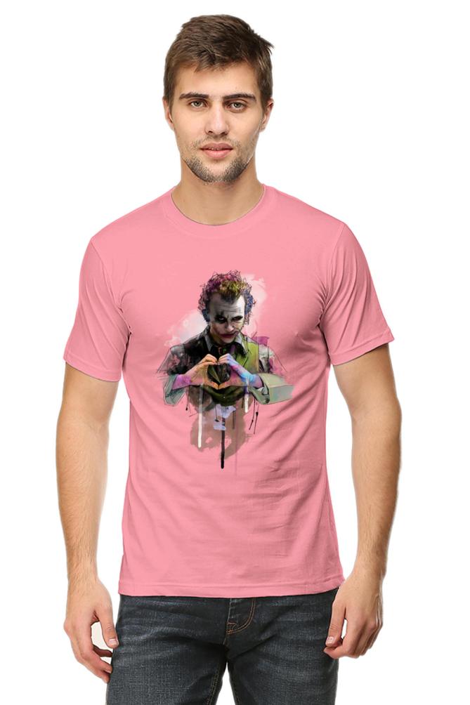 Unisex Round Neck Half Sleeve Superhero Joker T Shirt