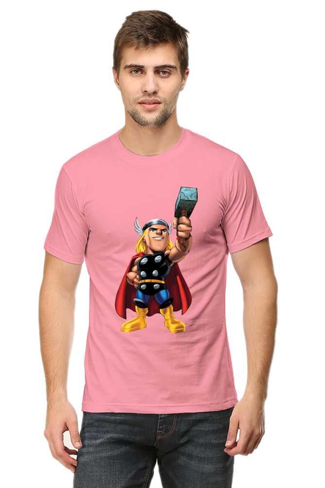 Unisex Round Neck Half Sleeve Superhero Child Thor T Shirt