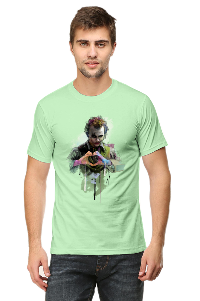 Unisex Round Neck Half Sleeve Superhero Joker T Shirt