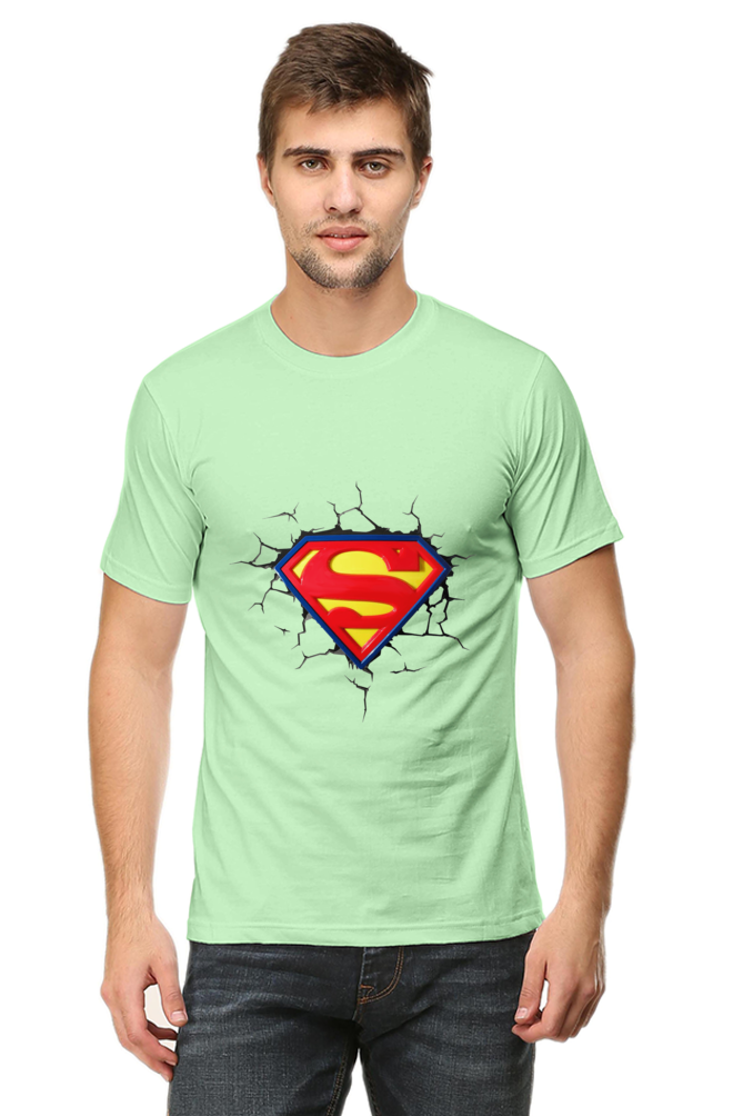 Unisex Round Neck Half Sleeve Superheros Superman T Shirt