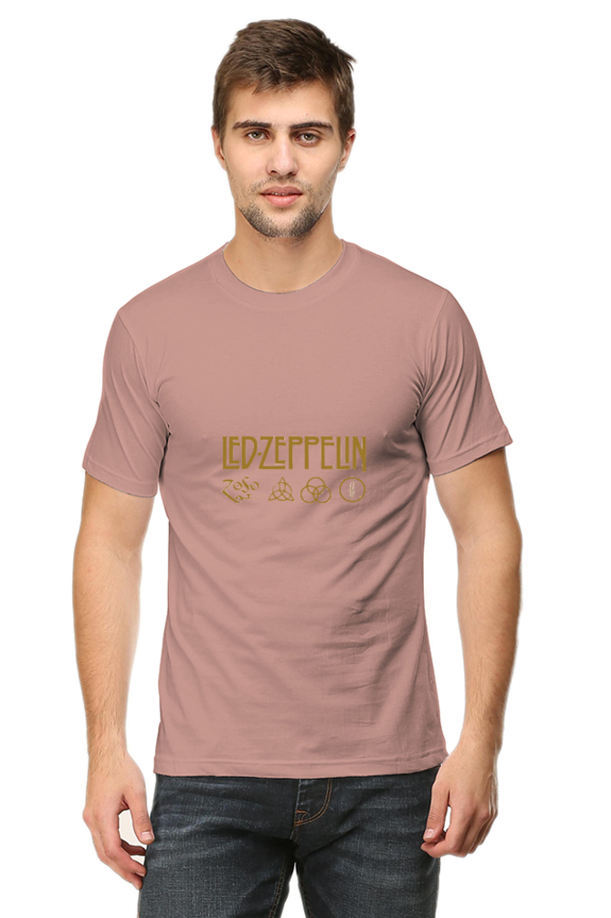 Unisex Round Neck Half Sleeve Rockblues Led Zepplin T Shirt