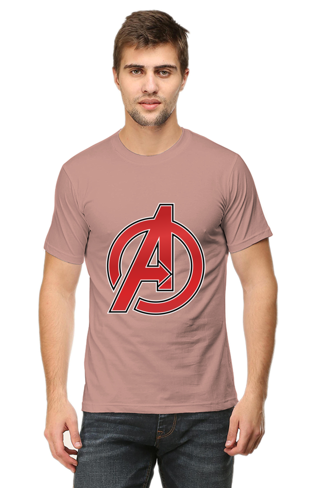 Unisex Round Neck Half Sleeve Superhero Avengers Logo T Shirt