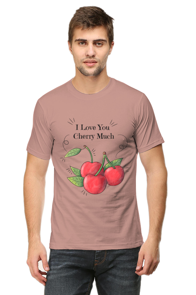 Unisex Round Neck Half Sleeve Quotes I Love you T Shirt