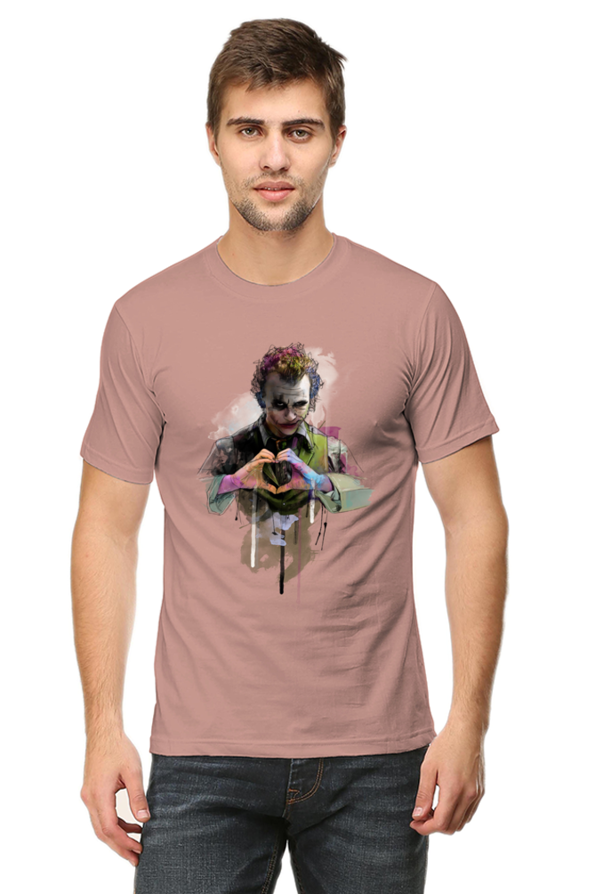 Unisex Round Neck Half Sleeve Superhero Joker T Shirt