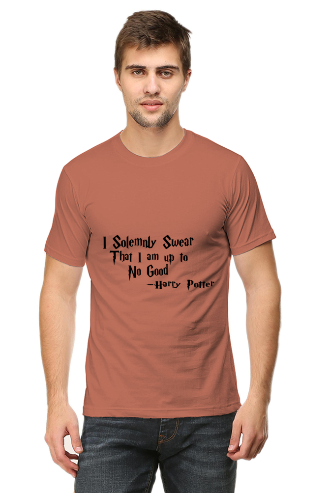 Unisex Round Neck Half Sleeve Quotes I Solemnly T Shirt