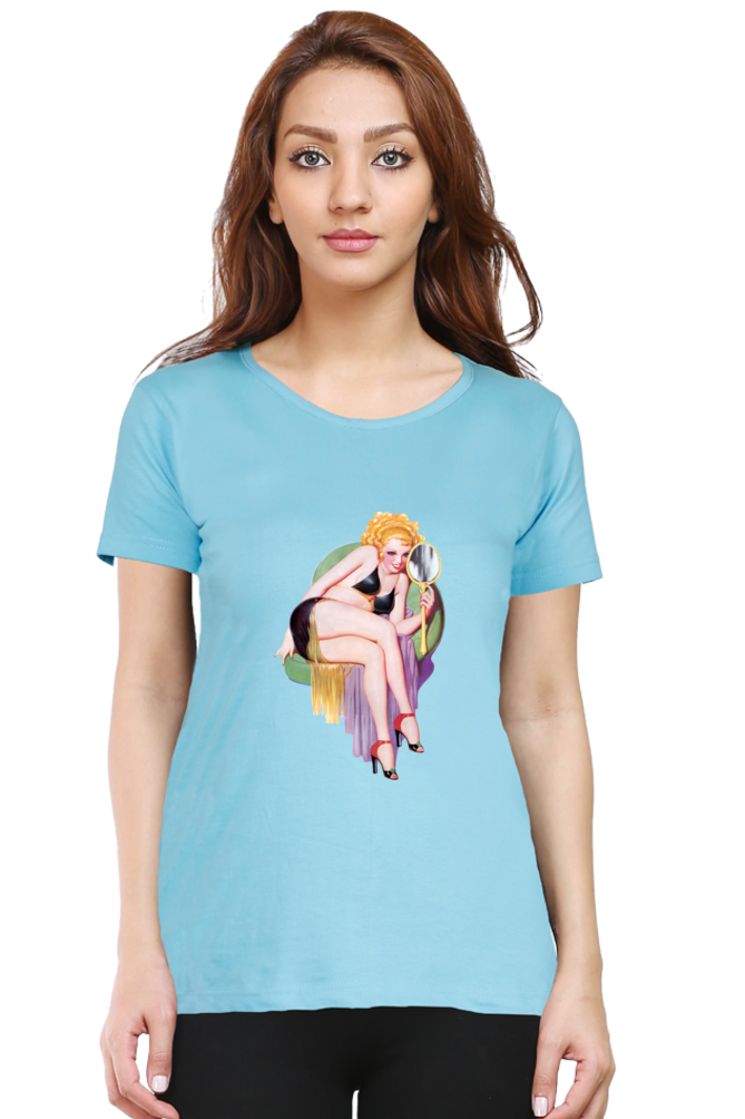 Women's Round Neck Half Sleeve Girly 25 T Shirt