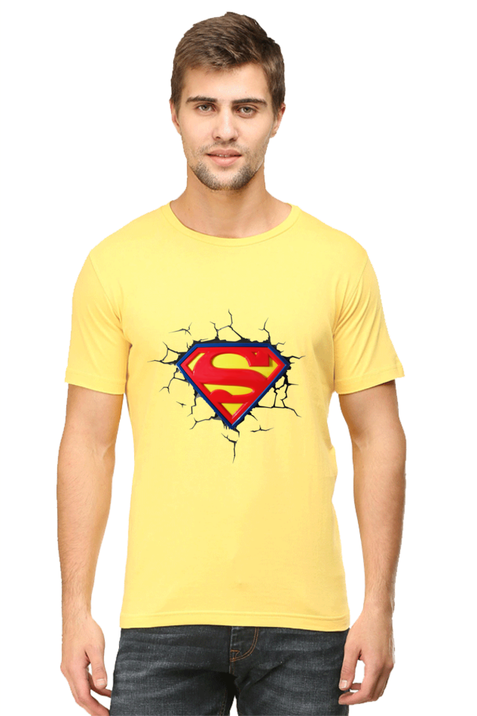 Unisex Round Neck Half Sleeve Superheros Superman T Shirt