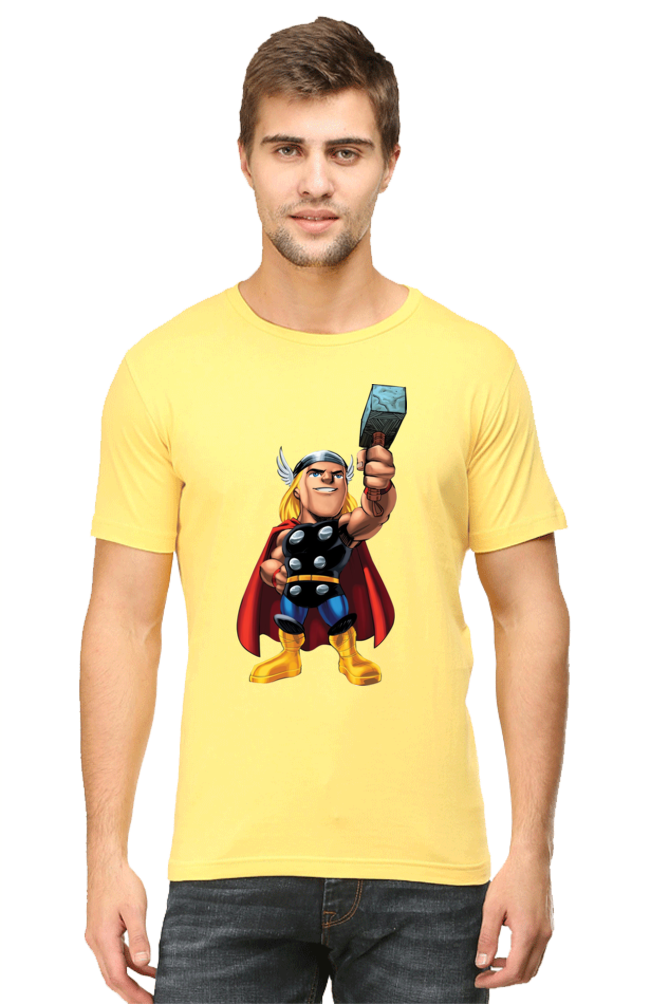 Unisex Round Neck Half Sleeve Superhero Child Thor T Shirt