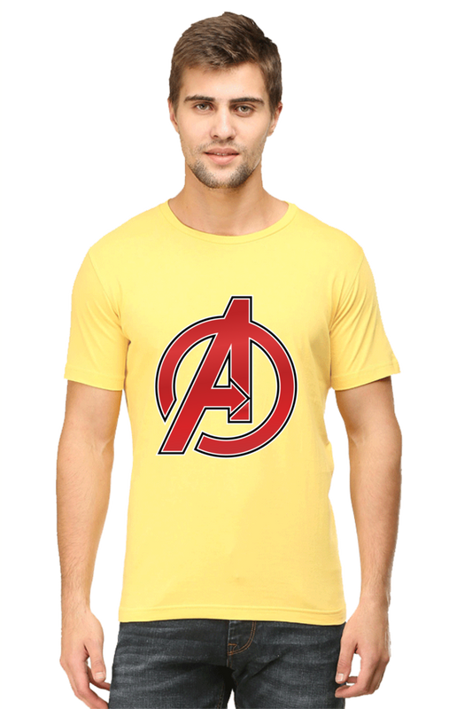 Unisex Round Neck Half Sleeve Superhero Avengers Logo T Shirt