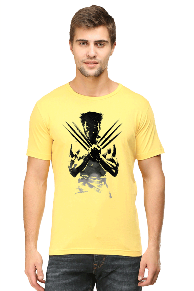 Unisex Round Neck Half Sleeve Superhero Wolverine 2 T Shirt