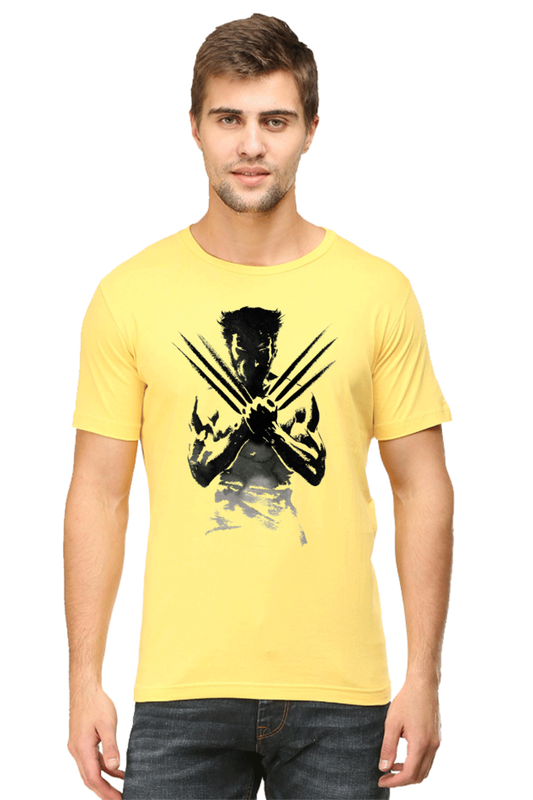 Unisex Round Neck Half Sleeve Superhero Wolverine 2 T Shirt