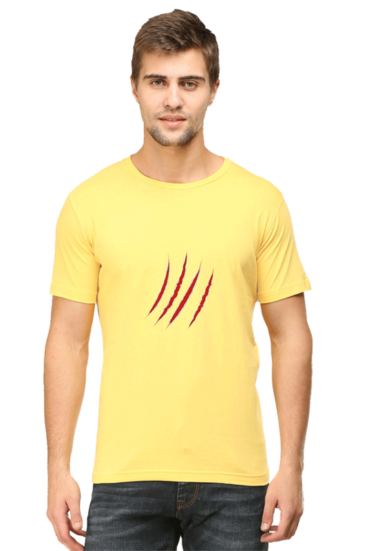 Unisex Round Neck Half Sleeve Superhero Wolverine T Shirt